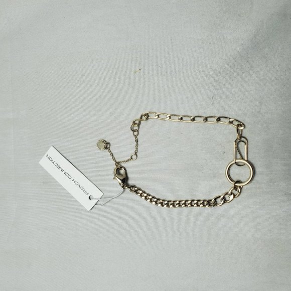 French Connection Paperclip Chain Bracelet (Gold) - Picture 7 of 8